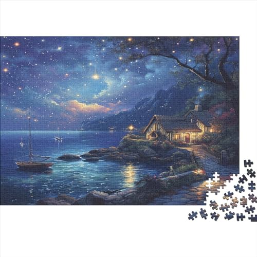 Lakeside Lodge Puzzle Farbenfrohes 500 Teile Impossible Puzzle Herausforderndes Puzzle Rahmen Puzzle Lernspiel Geschenk Hübsche Hütte Für Die Ganze Familie von ChengzeTCo