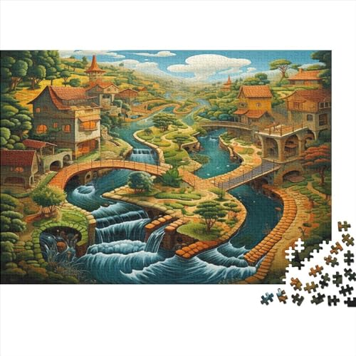 Paradies Puzzle Farbenfrohes 500 Teile Impossible Puzzle Herausforderung Puzzle Lustiges Kunstpuzzle Puzzle-Geschenk Für Erwachsene Teenager von ChengzeTCo