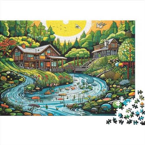 Paradies Puzzle Farbenfrohes 500 Teile Impossible Puzzle Schwieriges Puzzle Lustiges Kunstpuzzle Lernspiel Geschenk Für Erwachsene Teenager von ChengzeTCo