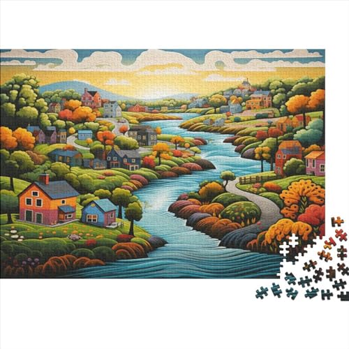 Paradies Puzzle Farbenfrohes 500 Teile Impossible Puzzle Schwieriges Puzzle Rahmen Puzzle Puzzle-Geschenk Für Die Ganze Familie von ChengzeTCo