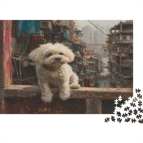 Shih Tzu. 1000 Stück Puzzles Für Erwachsene Teenager Stress Abbauen Familien-Puzzlespiel Mit Poster in 1000-teiliges Puzzle Kinder Lernspiel Spielzeug Geschenk Puzzel 1000pcs (75x50cm) von ChengzeTCo