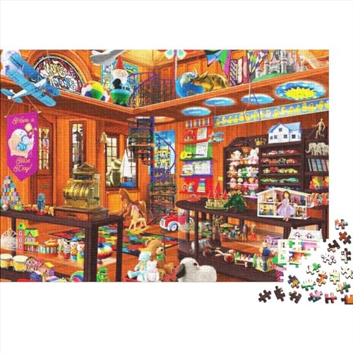 Süßwarengeschäft Puzzle Farbenfrohes 300 Teile Impossible Puzzle Schwieriges Puzzle Rahmen Puzzle Puzzle-Geschenk Für Erwachsene Teenager 300pcs (40x28cm) von ChengzeTCo