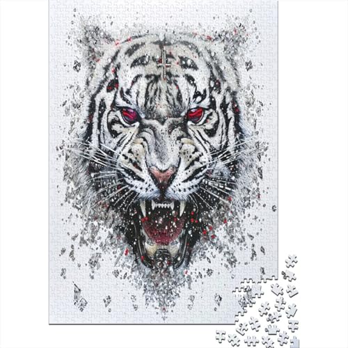 Tiger Puzzle 1000 Teile Puzzle Erwachsene Schwieriges Schwer Puzzle Für Erwachsene Und Kinder Ab 14 Jahren Puzzel 1000pcs (75x50cm) von ChengzeTCo