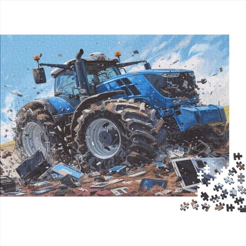 Traktoren Hölzerne Puzzles 300 Teile Jigsaw Puzzle Herausforderndes Spiel Tolles Geschenk Für Erwachsene Einzigartig Ostern Geschenke 300pcs (40x28cm) von ChengzeTCo