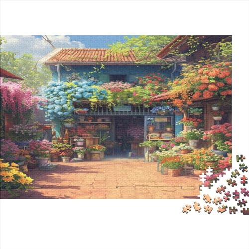 Traumhaus Puzzle Farbenfrohes 1000 Teile Impossible Puzzle Herausforderung Puzzle Rahmen Puzzle Puzzle-Geschenk Erwachsene-Puzzle 1000pcs (75x50cm) von ChengzeTCo