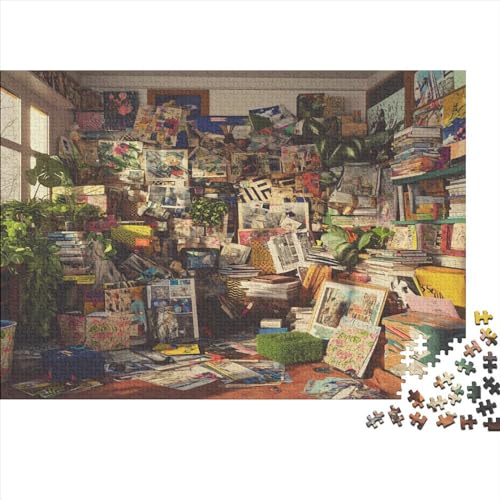 Traumhaus Puzzle Farbenfrohes 300 Teile Impossible Puzzle Schwieriges Puzzle Lustiges Kunstpuzzle Puzzle-Geschenk Erwachsene-Puzzle 300pcs (40x28cm) von ChengzeTCo