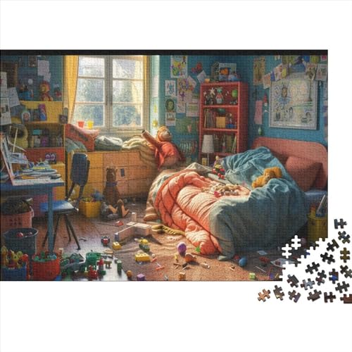 Traumhaus Puzzle Farbenfrohes 300 Teile Impossible Puzzle Schwieriges Puzzle Rahmen Puzzle Puzzle-Geschenk Für Erwachsene Teenager 300pcs (40x28cm) von ChengzeTCo