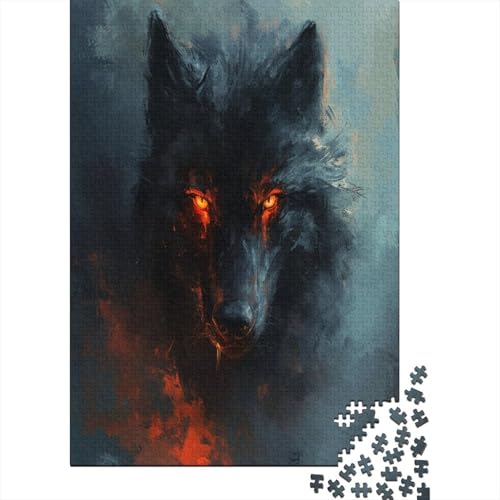 Wolf Puzzlespiel 1000 Teile Puzzles Für Erwachsene Lernspiel Herausforderung Spielzeug 1000 Teile Puzzles Für Erwachsene Kinder Erwachsenen Puzzlespiel Puzzel 1000pcs (75x50cm) von ChengzeTCo