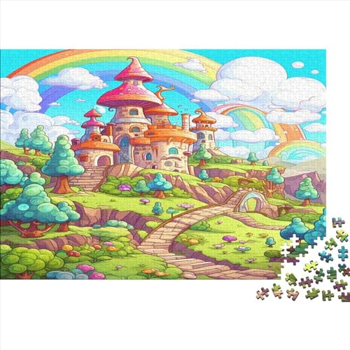 Wunderland Puzzle Farbenfrohes 500 Teile Impossible Puzzle Herausforderung Puzzle Rahmen Puzzle Lernspiel Geschenk Erwachsene-Puzzle von ChengzeTCo