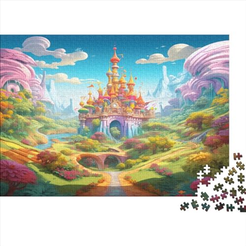 Wunderland Puzzle Farbenfrohes 500 Teile Impossible Puzzle Herausforderung Puzzle Rahmen Puzzle Puzzle-Geschenk Für Erwachsene Teenager von ChengzeTCo