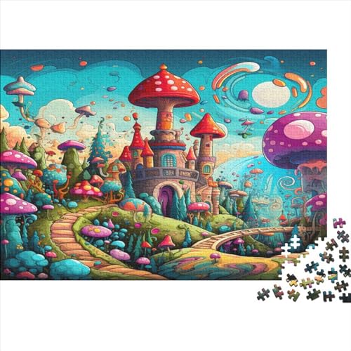 Wunderland Puzzle Farbenfrohes 500 Teile Impossible Puzzle Schwieriges Puzzle Lustiges Kunstpuzzle Puzzle-Geschenk Für Erwachsene Teenager von ChengzeTCo
