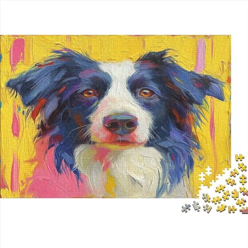 abstrakte Malerei Puzzle Farbenfrohes 1000 Teile Impossible Puzzle Schwieriges Puzzle Lustiges Kunstpuzzle Lernspiel Geschenk Hund Für Die Ganze Familie von ChengzeTCo