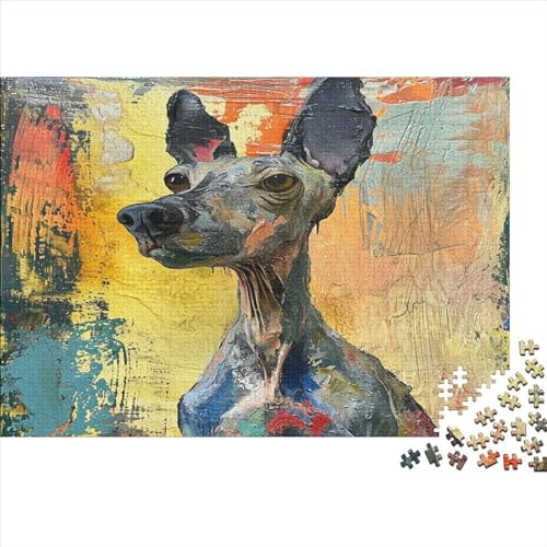 abstrakte Malerei Puzzle Farbenfrohes 300 Teile Impossible Puzzle Schwieriges Puzzle Rahmen Puzzle Lernspiel Geschenk Hund Für Erwachsene Teenager von ChengzeTCo