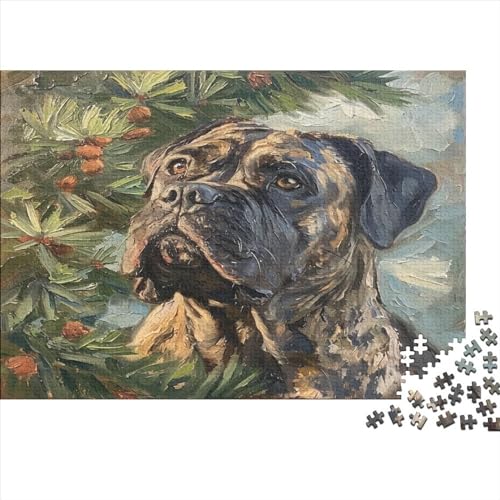 abstrakte Malerei Puzzle Farbenfrohes 500 Teile Impossible Puzzle Herausforderung Puzzle Lustiges Kunstpuzzle Lernspiel Geschenk Hund Für Erwachsene Teenager von ChengzeTCo