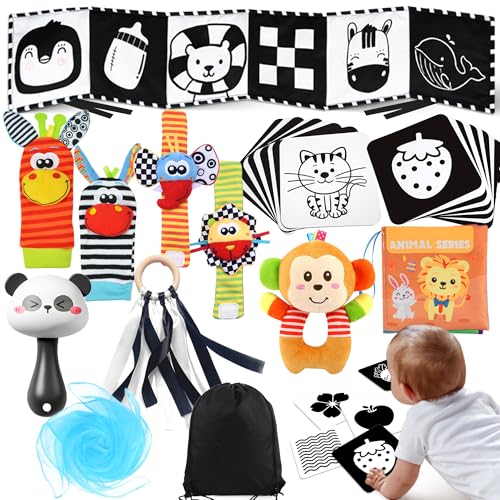 Chennyfun 31Pcs Sensorik-Set für Babys, Schwarz Weiss Spielzeug, Schwarz-Weiß Kontrast Lernspielzeug Set, Kontrastkarten, Schal,Schwarz und Weiß Sensorik Spielzeug for 3 6 Months Babies Newborn Gifts Chennyfun 31Pcs Sensorik-Set für Babys, Schwarz Weiss Spielzeug, Schwarz-Weiß Kontrast Lernspielzeug Set, Kontrastkarten, Schal,Schwarz und Weiß Sensorik Spielzeug for 3 6 Months Babies Newborn Gifts von Chennyfun
