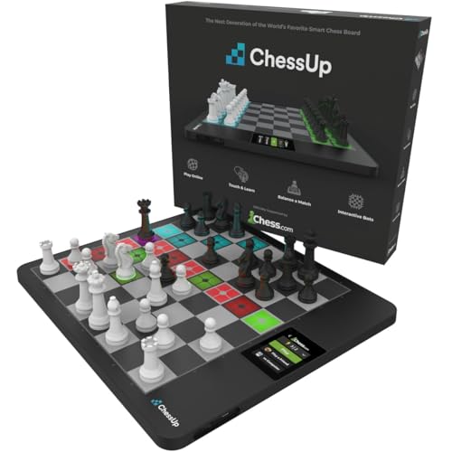 ChessUp 2 - Elektronisches Schachbrett von Bryght Labs - Integriertes WiFi, Schachengine - Inklusive Schachset TouchSense Figuren - Beleuchtetes Smart Chess Board - mit KI, Unterricht, kabellosem ChessUp 2 - Elektronisches Schachbrett von Bryght Labs - Integriertes WiFi, Schachengine - Inklusive Schachset TouchSense Figuren - Beleuchtetes Smart Chess Board - mit KI, Unterricht, kabellosem von ChessUp