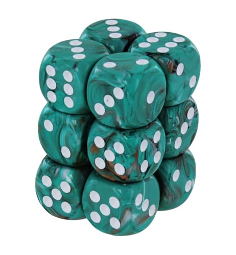Ches Marble Oxi-Copper D6 Würfel-Set, 16 mm Ches Marble Oxi-Copper D6 Würfel-Set, 16 mm von Chessex