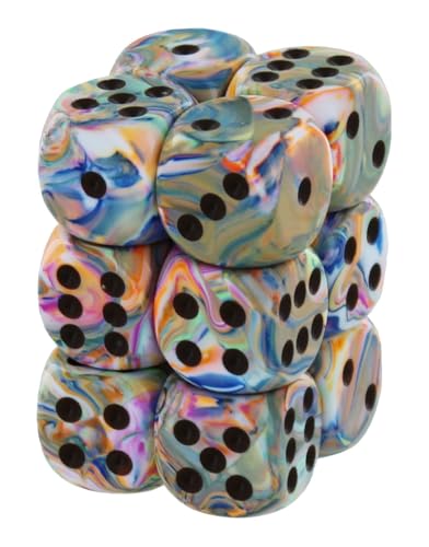 Chessex 16mm d6 with pips Dice Blocks (12 Dice) - Festive Vibrant w/Brown Chessex 16mm d6 with pips Dice Blocks (12 Dice) - Festive Vibrant w/Brown von Chessex