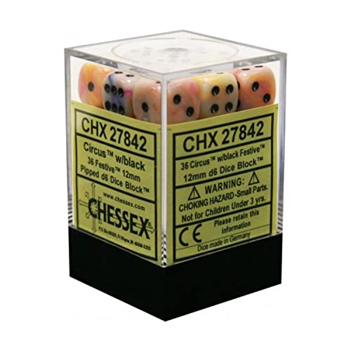 Chessex 27842 Dice, Circus W/Black von Chessex