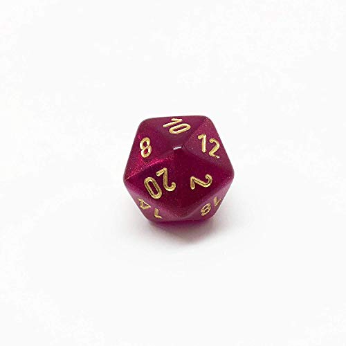 Chessex Borealis Magenta, d20 Würfel, vergriffen, sehr selten, alter Glitzer von Chessex