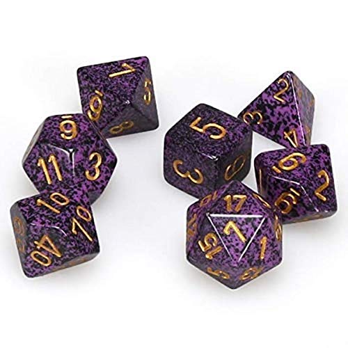 Chessex CHX 25317 Dice-Speckled: 7Pc Hurricane Set, Multicoloured von Chessex