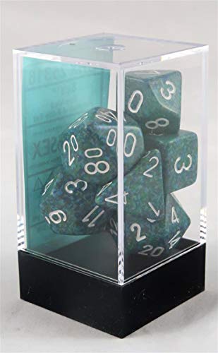 Chessex Manufacturing 25316 Sea Speckled Polyhedral Dice Set Of 7 by Chessex Manufacturing Chessex Manufacturing 25316 Sea Speckled Polyhedral Dice Set Of 7 by Chessex Manufacturing von Chessex