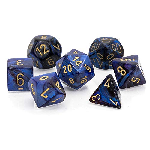 Chessex Scarab Royal Blue/Gold 7 Die Set Polyhedral von Chessex