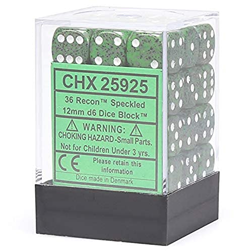 Dice Block with 36 d6 Speckled Recon von Chessex