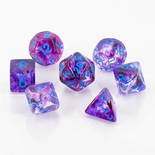 Nebula Polyhedral Nocturnal/Blue Luminary 7-Die Set von Chessex