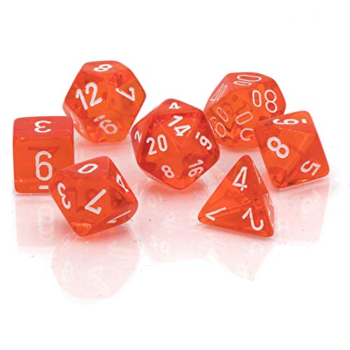 Polyhedral 7-Die Translucent Chessex Dice Set - Orange by Chessex von Chessex