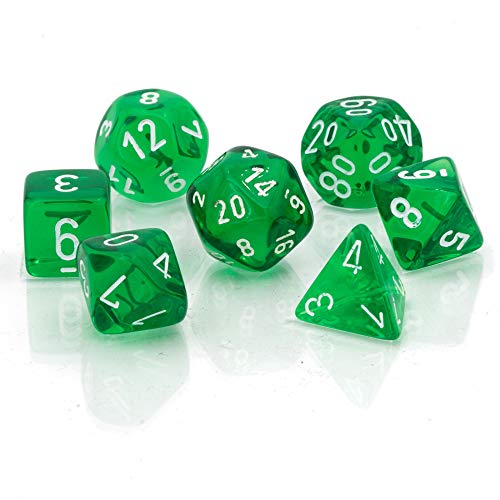 Polyhedral Dice: Translucent Green von Chessex