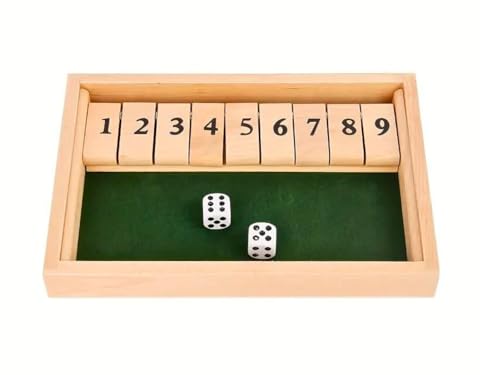 2 Spieler Red Shut the Box Familienspiel 8,3 Zoll von Chessgammon