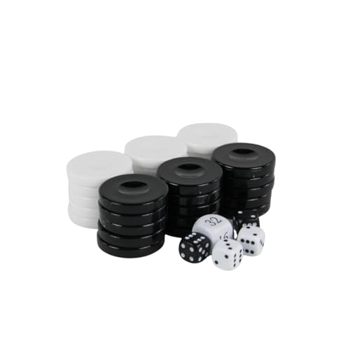 36mm Acryl Black Backgammon Pieces von Chessgammon