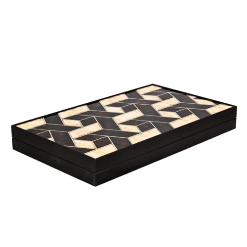 Backgammon-Set aus Holz, trendiges Alpha-Design, 58,4 cm von Chessgammon