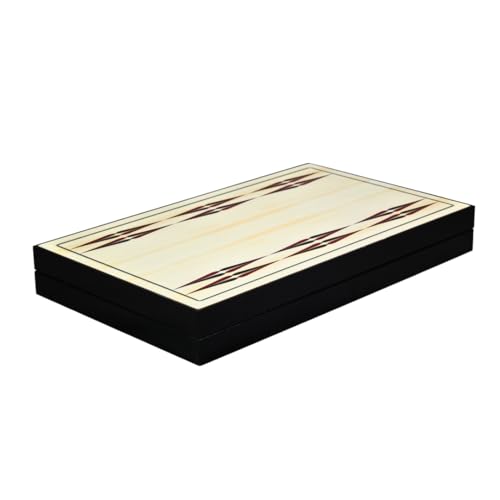 Chessgammon Backgammon-Set aus Holz, weiß, 58 cm, für 2 Spieler ab 6 Jahren von Chessgammon