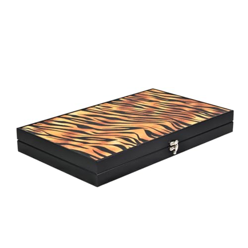 Backgammon-Set aus Kunstleder, Safari-Design, 58 cm von Chessgammon