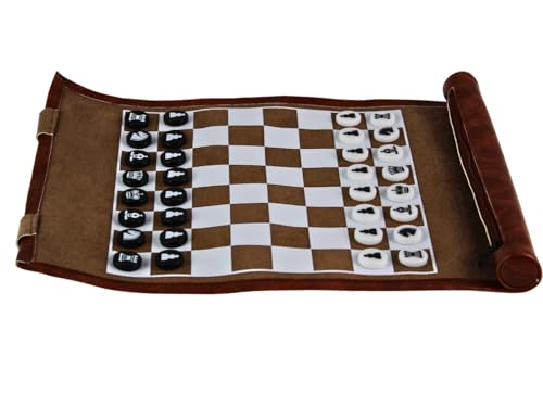 Braunes Reise-Schach-Set, 33 cm von Chessgammon