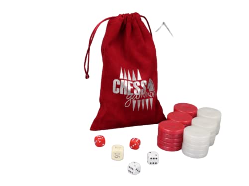 Chessgammon Backgammon Pieces 'Acrylic Pearl Red' - 36 mm von Chessgammon