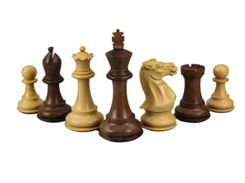 Chessgammon Schachfiguren Morphy 1884 Professional Staunton Braun Buchsbaum 3.75" Serie von Chessgammon