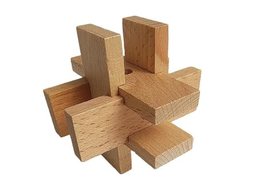 Chessgammon Six Mosaic Kongming Lock Solid Wood Brain Teaser Puzzle von Chessgammon