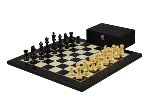 Ebenholz-Schach-Set, 50,8 cm, Helena-Brett, gewichtete Ebonisierte, deutsche Staunton-Stücke, 9,5 cm von Chessgammon