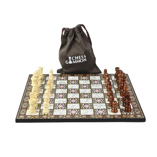 Perlmutt-Schach-Set, 35,6 cm von Chessgammon