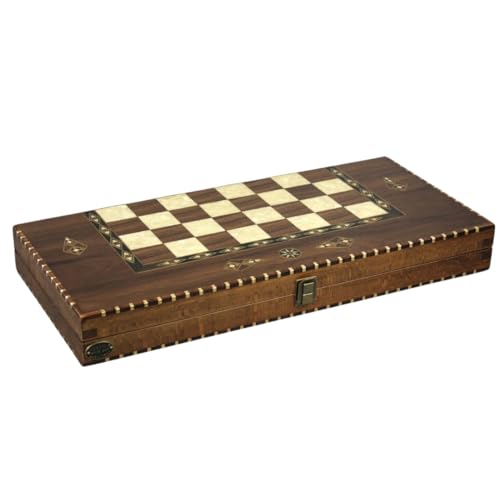 Rural Helena Backgammon-Set aus Walnussholz, 50,8 cm von Chessgammon