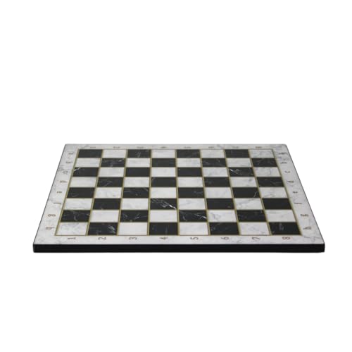 Schachbrett, 35,6 cm, weißes Marmor-Design von Chessgammon