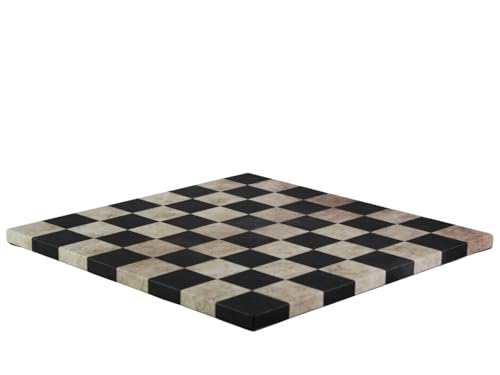 Schwarzes Schachbrett aus Kunstleder, randlos, 35,6 cm von Chessgammon