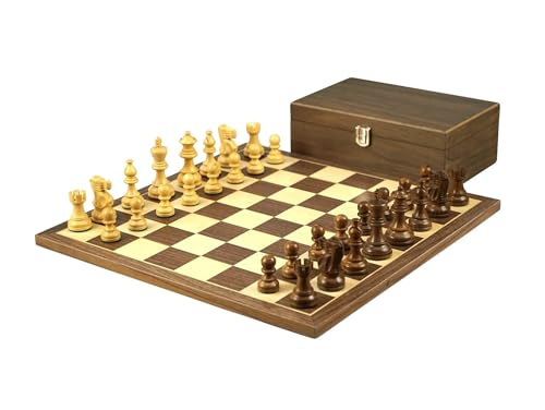 Walnussholz-Schach-Set, 40,6 cm, mit beschwertem Sheesham, klassische Staunton-Stücke, 7,6 cm von Chessgammon