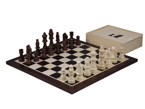 Wenge Schachset mit Schachfiguren und Schachbox, 35,6 cm von Chessgammon