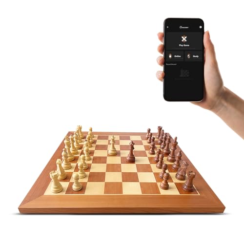 Chessnut Pro elektronisches Schachbrett-Set, luxuriöses Spiel mit allen hölzernen Schachfiguren, Anerkennung – 55 cm Turnier-Größe, Brett-Set mit Holzteilen von Chessnut