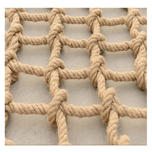 Garten Netting Seilnetz Treppe Balkon Geländer Indoor Sicherheit Schutz Für Kinder Cargo Netze Gartenpflanze Dekoration Jute Hanfnetz Vogel Kletternetz Frachtnetz (Color : 10mm*10cm, Size : 4X6m(13. von Chfkun