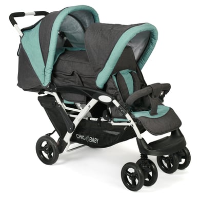 CHIC 4 BABY Geschwisterwagen DUO Melange mint von Chic 4 Baby